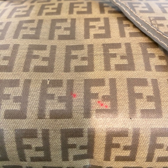 FENDI Zucchino Coated Canvas Leather FF Monogram Crossbody Purse Bag - Vintage - Picture 10 of 12